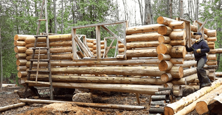 روند ساخت کلبه چوبی